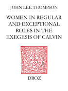 Couverture du livre « John calvin and the daughters of sarah : » de Thompson John Lee aux éditions Librairie Droz
