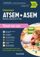 Couverture du livre « Concours ATSEM/ASEM ; externe, interne et 3e voie ; tout-en-un (édition 2023/2024) » de Corinne Pelletier aux éditions Dunod