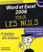 Couverture du livre « Word et Excel pour mac pour les nuls (édition 2008) » de Gookin/Harvey aux éditions First Interactive