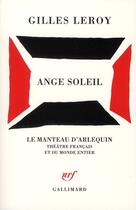 Couverture du livre « Ange soleil » de Gilles Leroy aux éditions Gallimard