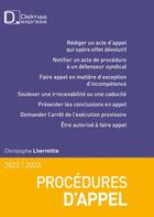 Couverture du livre « Procédures d'appel (édition 2021/2022) » de Christophe Lhermitte aux éditions Delmas