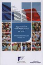 Couverture du livre « Rapport annuel sur l'état de la France en 2011 » de Yves Zehr et Andre-Jean Guerin aux éditions Documentation Francaise
