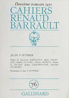 Couverture du livre « Cahiers Renaud-Barrault 76 (Jean Vauthier(Jean Vauthier)) » de Collectif aux éditions Gallimard