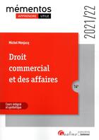 Couverture du livre « Droit commercial et des affaires (édition 2021/2022) » de Michel Menjucq aux éditions Gualino