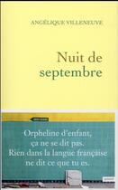 Couverture du livre « Nuit de septembre » de Angelique Villeneuve aux éditions Grasset Et Fasquelle