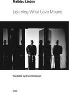 Couverture du livre « Mathieu lindon learning what love means » de Mathieu Lindon aux éditions Semiotexte