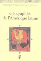 Couverture du livre « Géographies de l'amérique latine » de Vincent Goueset aux éditions Pu De Rennes