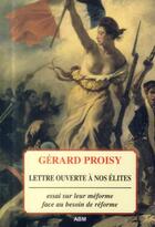 Couverture du livre « Lettre ouverte à nos élites » de Gerard Proisy aux éditions Abm Courtomer