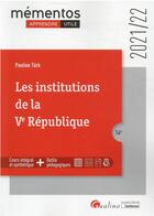 Couverture du livre « Les institutions de la Ve République (14e édition) » de Pauline Turk aux éditions Gualino