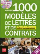 Couverture du livre « Plus de 1000 modèles de lettres et de contrats (édition 2012) » de P. Gendrey aux éditions Prat