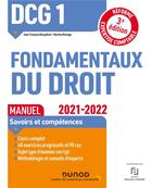 Couverture du livre « DCG 1 : fondamentaux du droit ; manuel (édition 2021/2022) » de Jean-Francois Bocquillon et Martine Mariage aux éditions Dunod