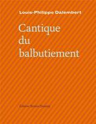 Couverture du livre « Cantique du balbutiement » de Louis-Philippe Dalembert aux éditions Bruno Doucey
